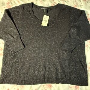 Lane Bryant Gray‎ Crew Neck Sweater Relaxed Fit